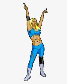Clipart Female Professional Wrestler - Female Wrestler Cartoon Transparent, HD Png Download, Free Download