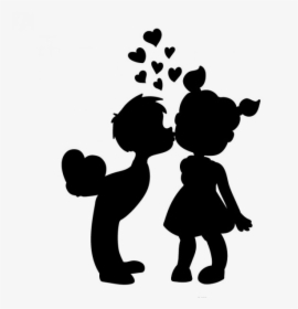 Transparent Girl Silhouette Png - Boy Kissing Girl Clip Art, Png Download, Free Download