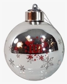 Ornament, Glass Light Up, Silver, Iup Snowflake Design - Christmas Ornament, HD Png Download, Free Download