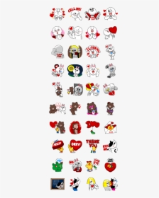 Line Characters In Love Stickers, HD Png Download, Free Download