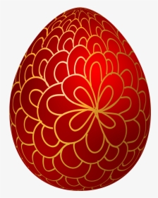 Red Decorative Easter Egg Png Clip Art Banner Stock - Decorative Easter Egg Png, Transparent Png, Free Download