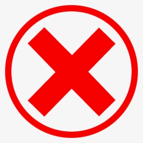 Red Cross Mark Download Png - Red Circle With X, Transparent Png, Free Download