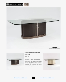 Bolero Square Dining Table Base 110 This Table Is Ideal - Coffee Table, HD Png Download, Free Download