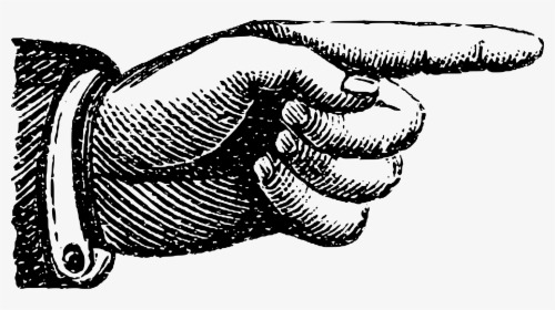 Big Image Png - Old Fashioned Pointing Hand, Transparent Png, Free Download