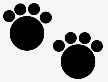 Dog Paw Cat Printing Clip Art - Circle Paw Print Clipart, HD Png Download, Free Download