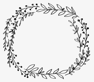 Black & White - Black And White Leaf Circle, HD Png Download, Free Download