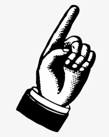 Pointing Finger, Pointing Hand, Vintage Advert - Retro Pointing Hand Icon White, HD Png Download, Free Download