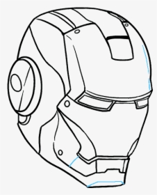 How To Draw Iron Man"s Mask - Mask Iron Man Drawings, HD Png Download, Free Download
