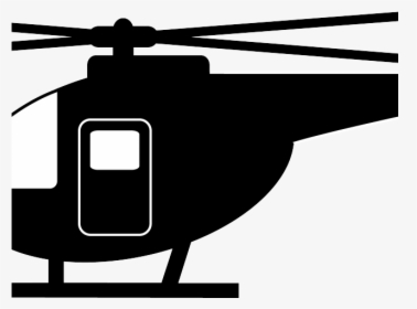 Silhouette Helicopter Clipart Black And White, HD Png Download, Free Download