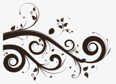 Psd Emplate Floral Swirls - Clip Art Flourishes, HD Png Download, Free Download