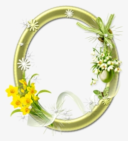 Oval Png Transparent Images - Flower High Resolution Photo Frame, Png Download, Free Download