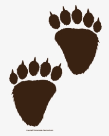 Free Paw Prints Clipart - Brown Bear Paws Clipart, HD Png Download, Free Download