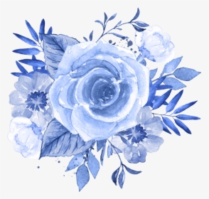 Blue Flower Watercolor Painting Clip Art - Blue Flower Watercolor Png, Transparent Png, Free Download