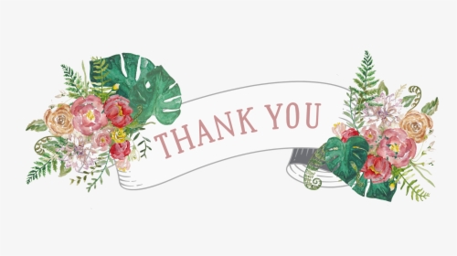 Thank You Floral Banner, HD Png Download, Free Download