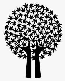 Hands Tree Silhouette, HD Png Download, Free Download
