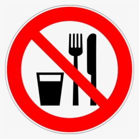 Food And Drinks Prohibited Sign - Eating Or Drinking Sign, HD Png Download, Free Download