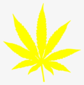 Marijuana Cannabis Leaf Stars And Stripes Yellow Clip - Weed Leaf On Black Background, HD Png Download, Free Download
