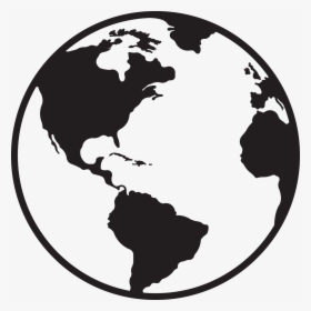 Globe Earth Clip Art - Black And White Globe Logo, HD Png Download, Free Download