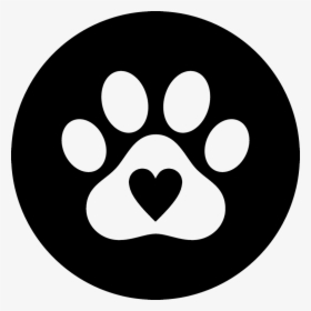 Pawprint Clipart Dog Tracks - Paw Print Heart Clipart Png, Transparent Png, Free Download