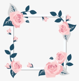 Rose Frame Png - Flower Wedding Invitation Png, Transparent Png, Free Download