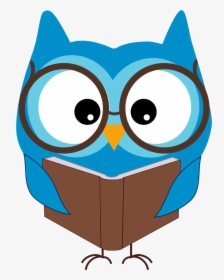 Reading Owl Clip Art - Owl Reading Clipart, HD Png Download, Free Download