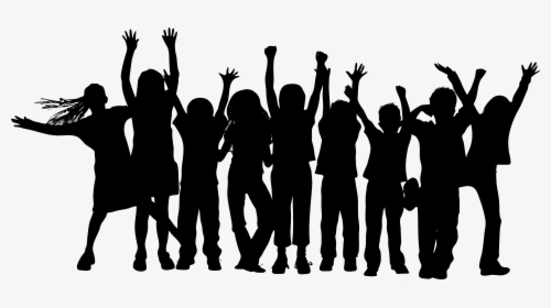 Group Dancing Silhouette Png - Kids Singing Silhouette, Transparent Png, Free Download