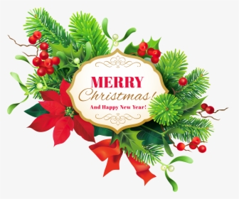 Merry Christmas Cliparts Png Decoration - Merry Christmas And Happy New Year Png, Transparent Png, Free Download