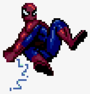 Spiderman Pixel Art Clipart , Png Download - Pixel Art Grids For Minecraft, Transparent Png, Free Download