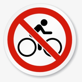No Bike Riding Symbol Iso Prohibition Circular Sign, - No Bikes On Sidewalk, HD Png Download, Free Download