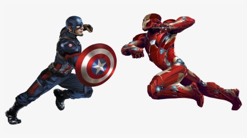 Cap Vs Im Cw Render - Captain America Vs Iron Man No Background, HD Png Download, Free Download
