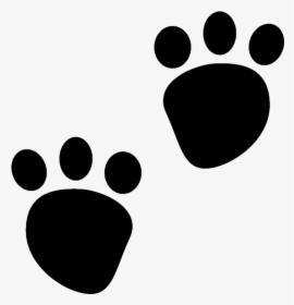 Dog Print Paw Stamps Prints Clip Art Clipartcow Transparent - Panda Paw Drawing, HD Png Download, Free Download