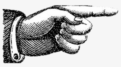 6 - Old Fashioned Pointing Hand, HD Png Download, Free Download
