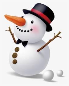 Clip Art Snowball Fight Winter Sand - Clipart Snowman Simple, HD Png Download, Free Download
