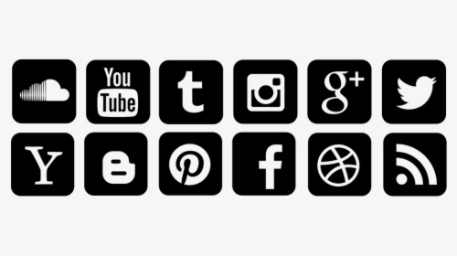 Social Networks, Icons, Twitter, Like, Facebook - Icone Réseaux Sociaux Noir, HD Png Download, Free Download