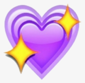 Transparent Heart Emoticon Png - Yellow And Purple Heart Emoji, Png Download, Free Download
