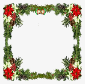 Christmas Frame Png - Square Flower Decoration Png, Transparent Png, Free Download