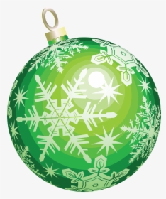 Green Christmas Ornament Ball - Green Christmas Ball Transparent Background, HD Png Download, Free Download