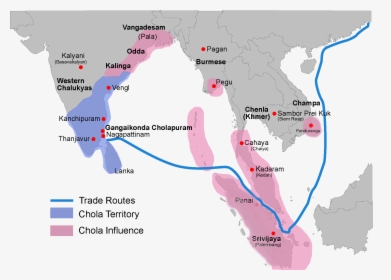 Chola Empire Map2 - Raja Raja Cholan Dynasty, HD Png Download, Free Download