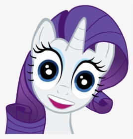 Rarity Twilight Sparkle Rainbow Dash Pinkie Pie Fluttershy - My Little Pony Rarity Face, HD Png Download, Free Download