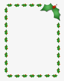 Holly Leaf X Ivy Leaves Clipart Free Christmas Border - Holly Border Clipart, HD Png Download, Free Download