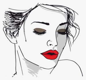 Vector Black And White Library Face Woman Sketch Sexy - Sketch Of A Woman Face, HD Png Download, Free Download