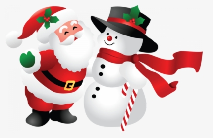 Download Santa Claus Png Transparent Images Transparent - Santa And Snowman Clipart, Png Download, Free Download