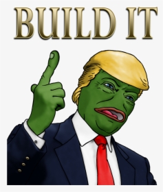 Build It 0 Green Cartoon Fictional Character - Donald Trump Pepe Meme, HD Png Download, Free Download