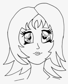 Face Girl Woman Free Picture - Line Art, HD Png Download, Free Download