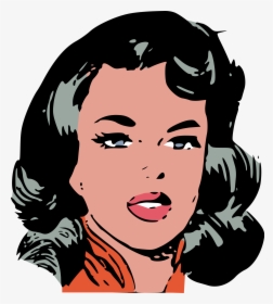 Comics Face Female Free Picture - Female Face Clip Art, HD Png Download, Free Download