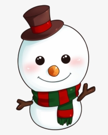 Sand Snowman Png - Cute Snow Man Cartoon, Transparent Png, Free Download