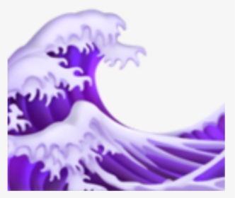 Purple Ocean Emoji Aesthetic Tumblr - Wave Emoji Png, Transparent Png, Free Download