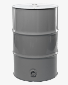 55 Gallon Grey Tight Head Unlined Steel Drum W/nylon - Gray Metal Drum, HD Png Download, Free Download