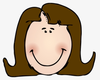 Long Haired Woman Smiling Vector Image - Lady Clip Art, HD Png Download, Free Download