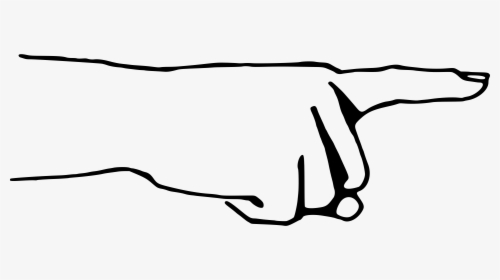 Transparent Hand Pointing Png - Hand Pointing Clipart Black And White, Png Download, Free Download